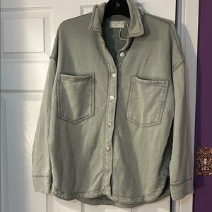 Z Supply 100% cotton Women’s Sage Green Shirt Jacket